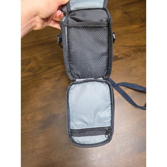 Samsonite Small Black Crossbody Travel Bag With Adjustable Strap Multiple Zipper - Picture 10 of 13